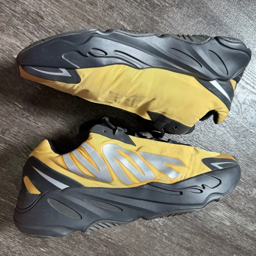 Adidas Yeezy Boost 700 MNVN Mens 12.5 Honey Flux Yellow Reflective  Sneaker
